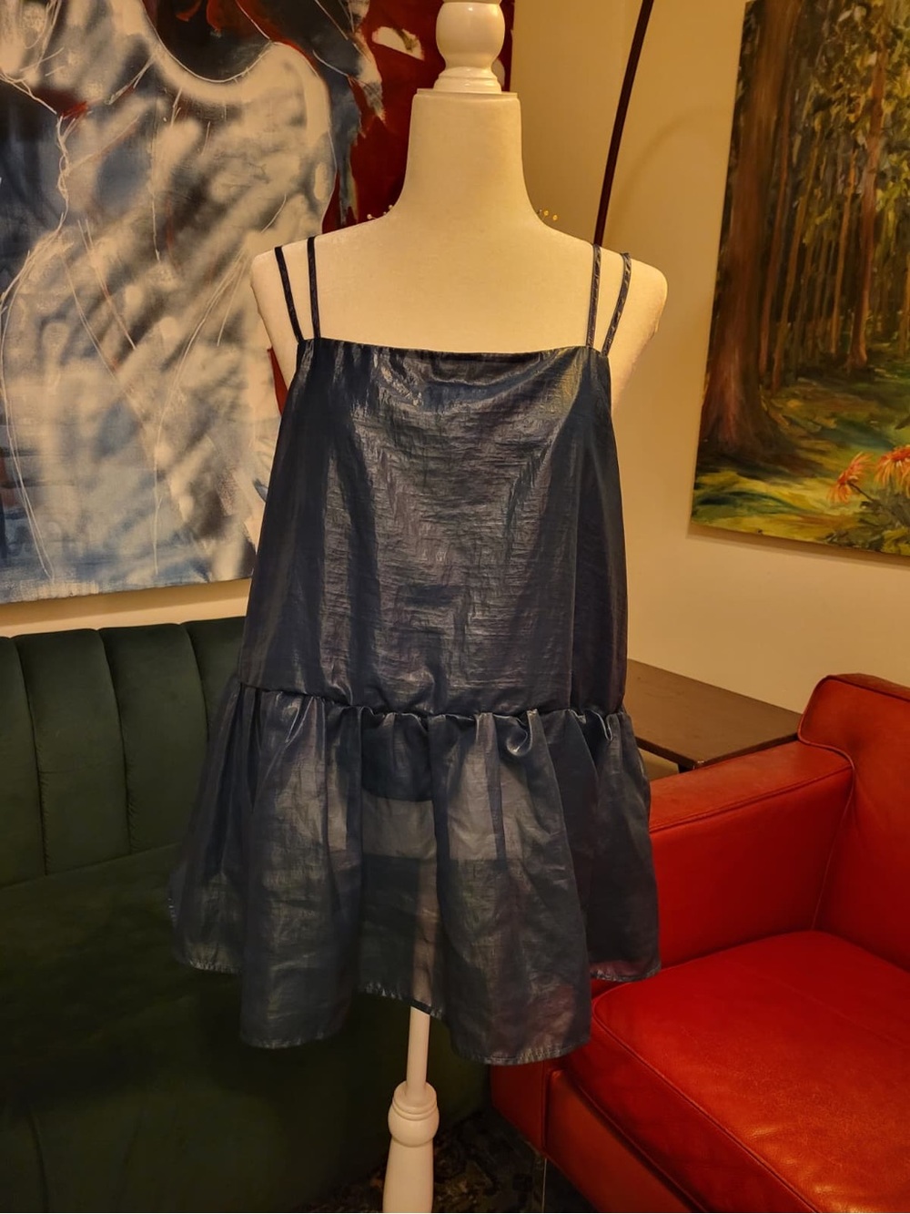 Sheer COS Spaghetti Strap Party Top